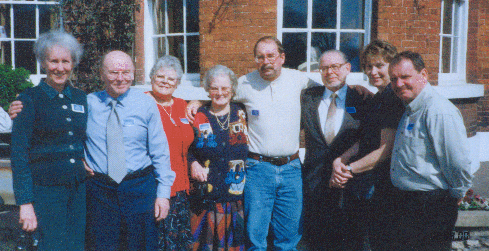 Reunion of the ROWBURY cousins outside The Hundred House Hotel April 2000
