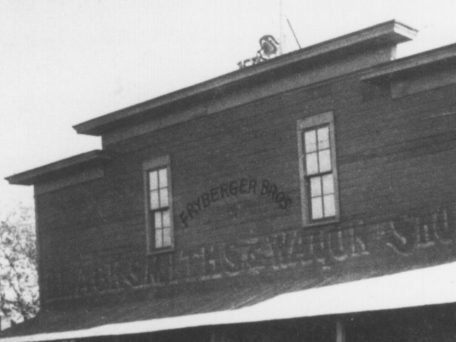 Fryberger Bros Blacksmith & Wagon Shop  abt 1900